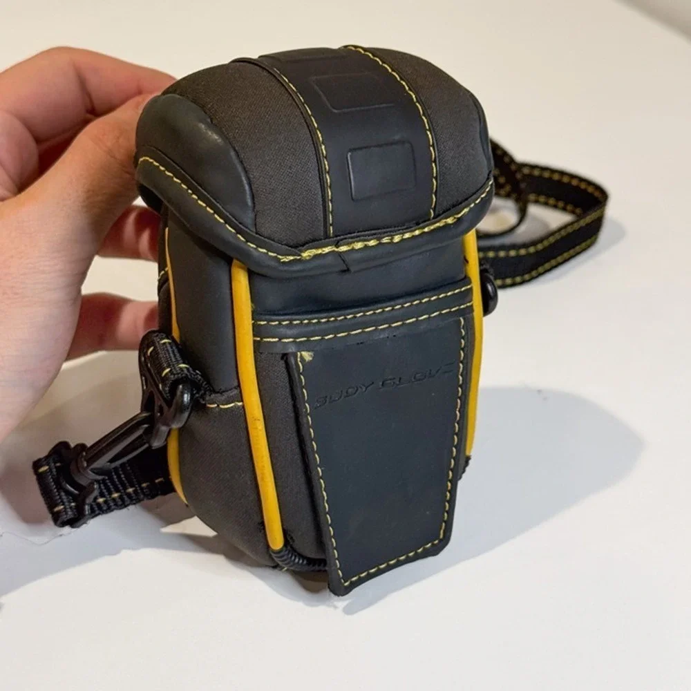 Body Glove Camera Pouch Case with Detachable Strap & 4 Pockets | Grey/Yellow